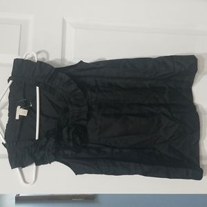 J.Crew Black Sleeveless flower accented Silk Top